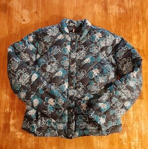 Lands' End Down Floral Jacket